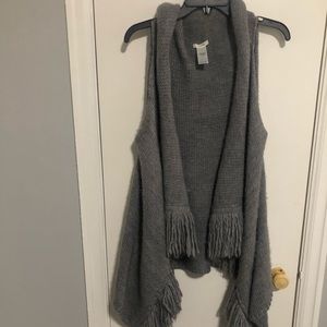Gray sweater vest